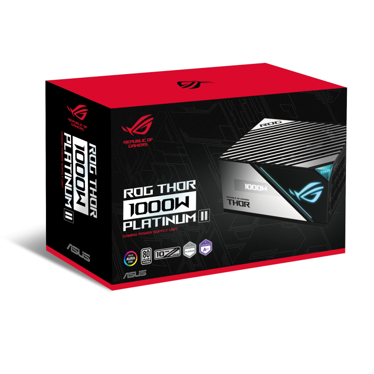 一剑装机-华硕 ROG 雷神二代 额定1000W 白金全模组 电源 黑 华硕 ROG 雷神二代 额定1000W 白金全模组 电源 黑 PCIE5.0